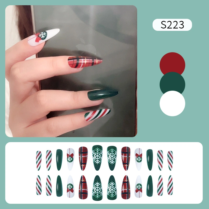 Christmas Design False Nails Press on Nails 24tips Per Pack