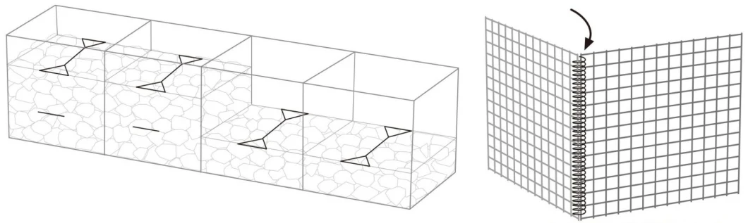 100X30X30cm Galvanized Wire Stone Baskets Welded Gabion/Gabion Box/Mesh Gabion