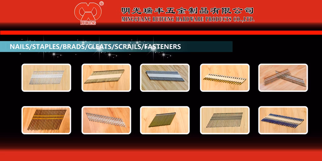Corrugated Wave Nails - Mcf Series Pneumatic Gun Nails.