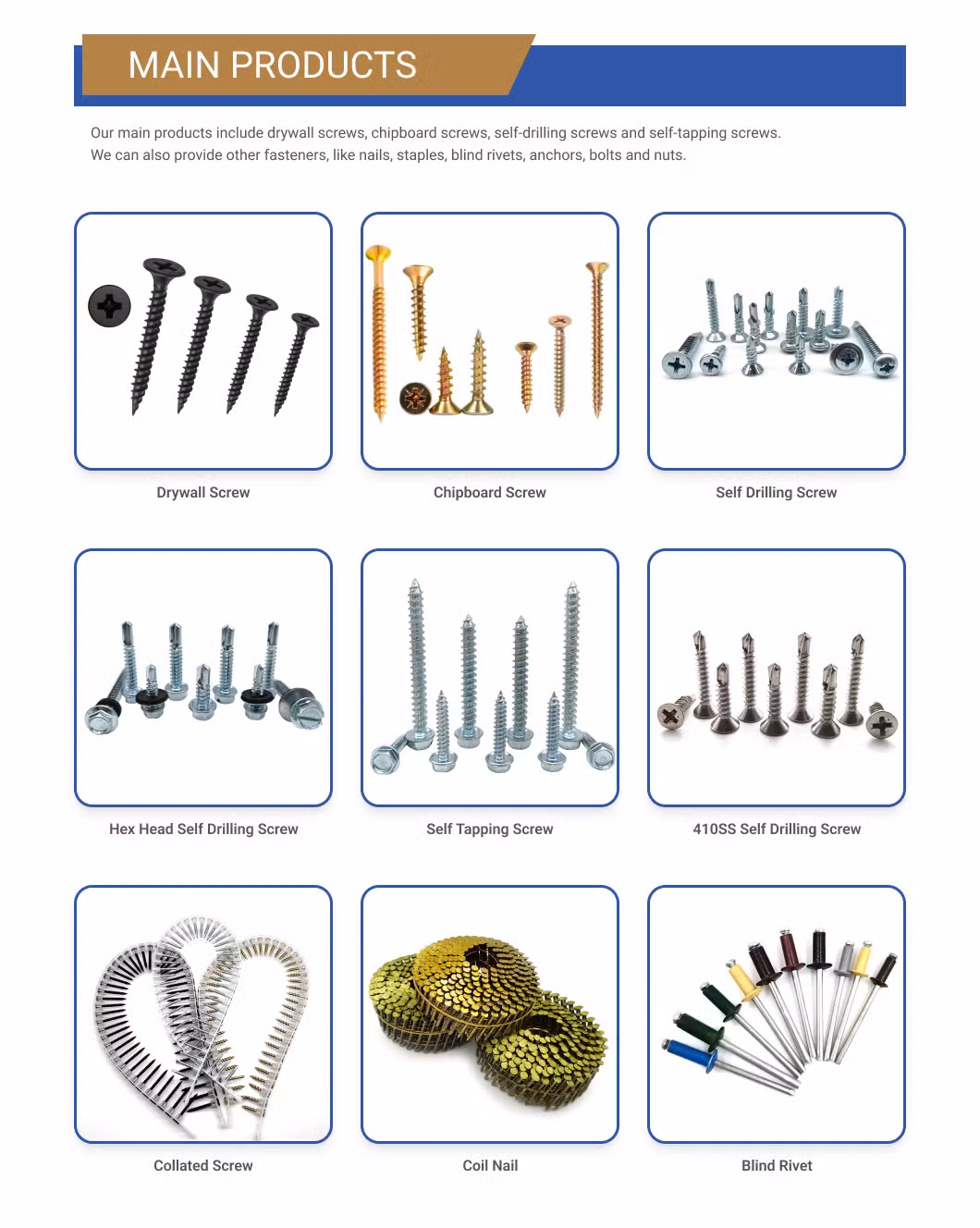 Factory China Auto Parts Concrete Nail Stainless Steel Drive Pins
