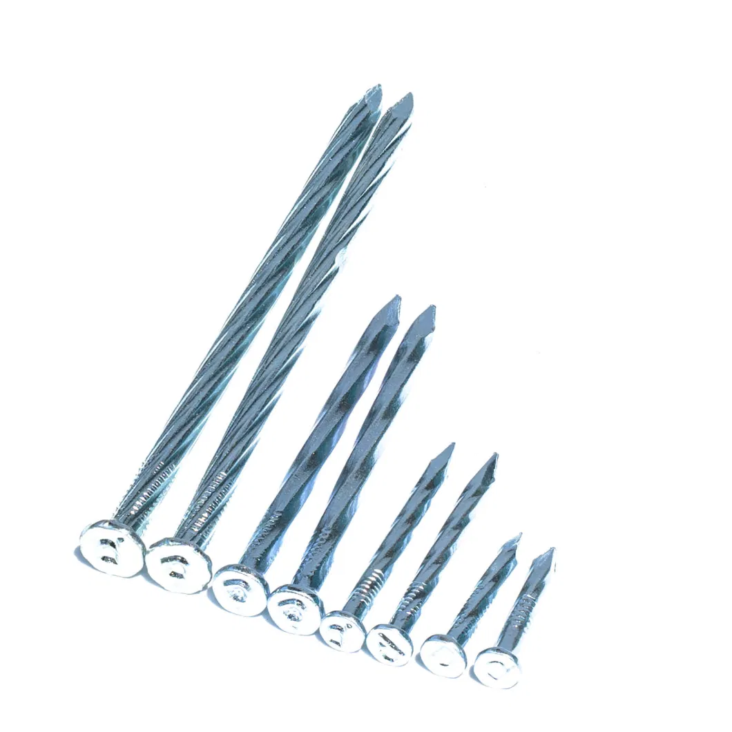 Factory Galvanized Smooth/Twisted Shank Umbrella Head Roofing Nails 9bwg