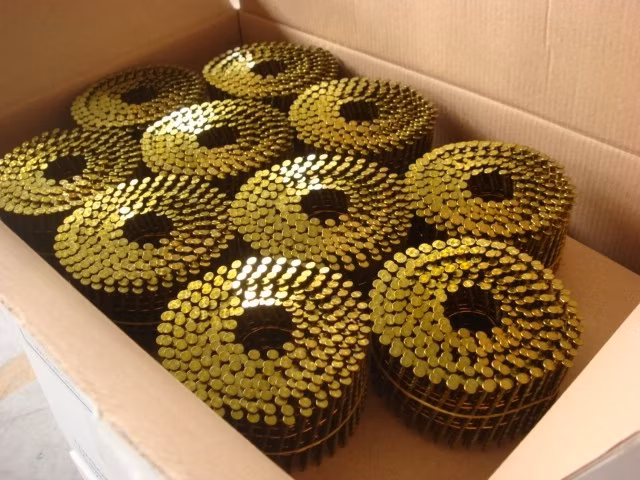 Yellow Copper Coil Roofing Nail for Sale
