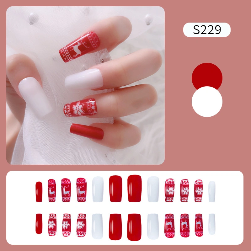 Christmas Design False Nails Press on Nails 24tips Per Pack