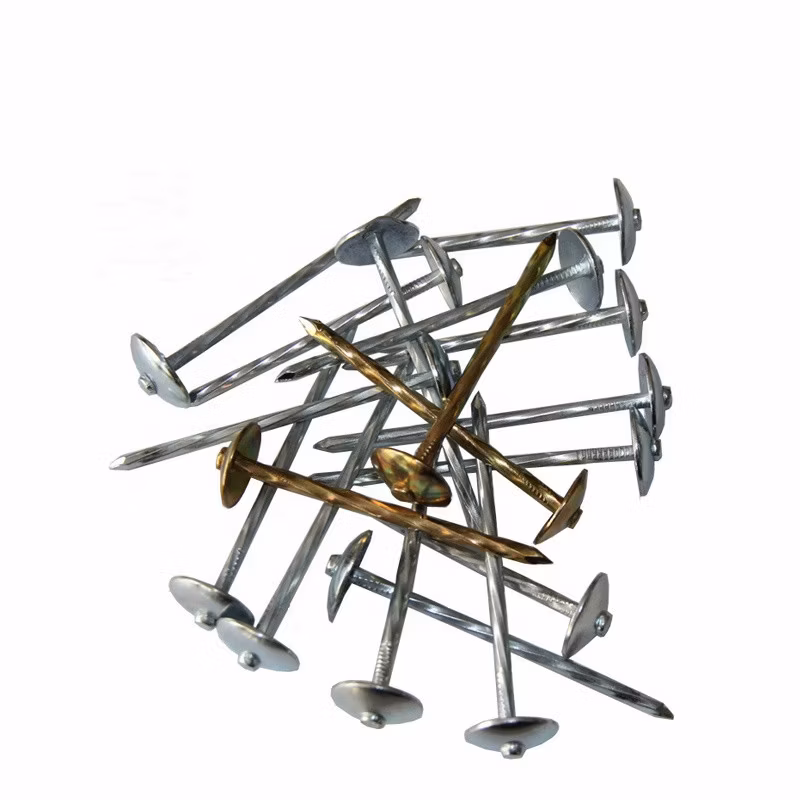 2.5 Inch Twisted Shank Galvanized Umbrella Head Roofing Nails