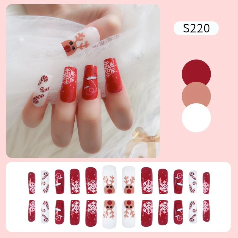 Christmas Design False Nails Press on Nails 24tips Per Pack