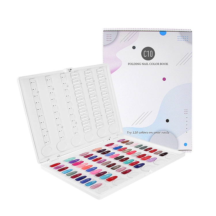 Portable 150PCS False Nails Tips Try-on Nail Color Chart Display Book