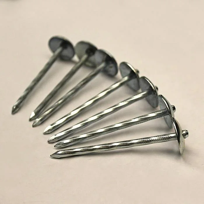 Hot Sale Umbrella Head Twisted Shank Roofing Nail with Washers