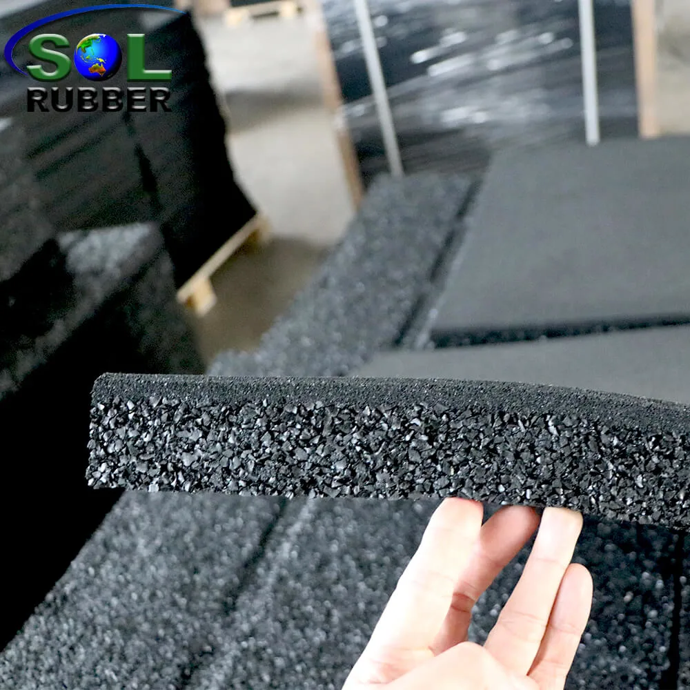 Sol Rubber Factory Price Wholesale Rubber Floor Mat Commercial Sports Exercise Interlocking Fitness Mats Gym Rubber Tiles Flooring