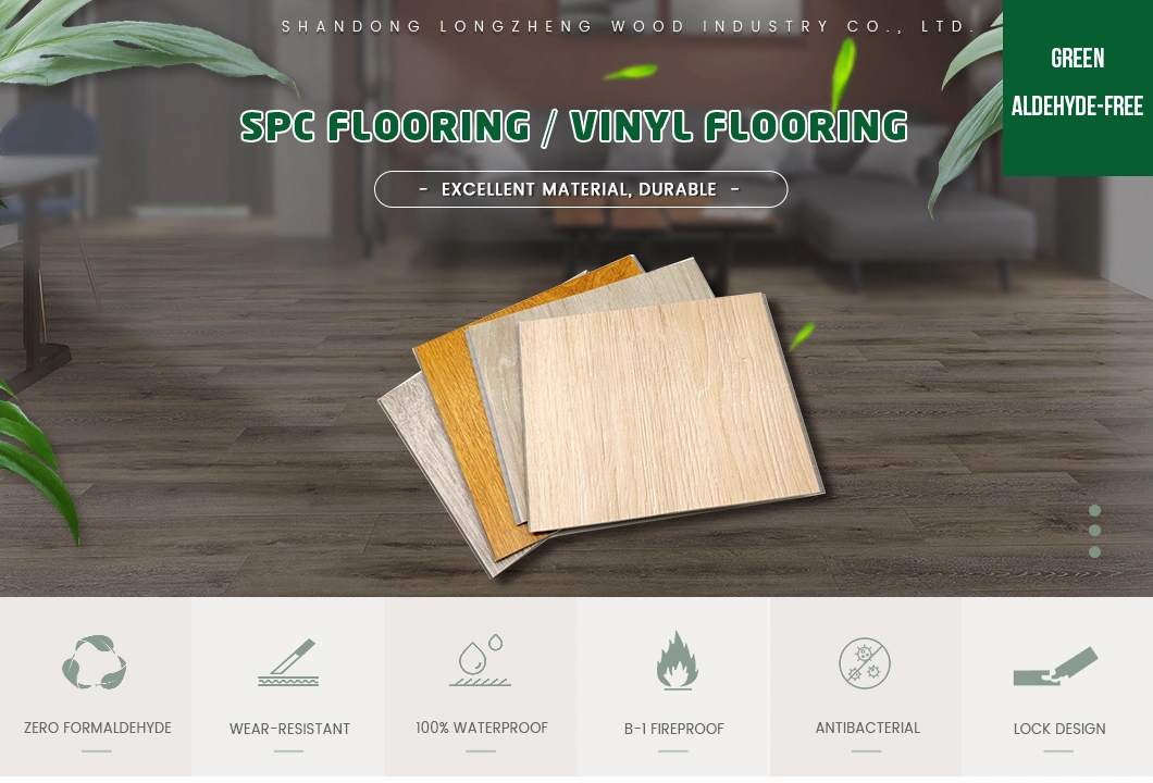 Ecofriendly Vinyl 4mm 180*1220mm PVC Wholesale Anti-Slip Spc Flooring