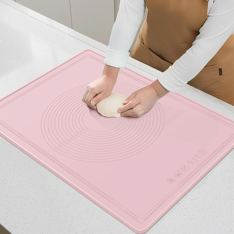 Hot Sale Manufacturer New Big Heat Resistant Kitchen Baking Water Overflow Non Slip Rolling Dough Mat Silicone Pad Kneading Mat