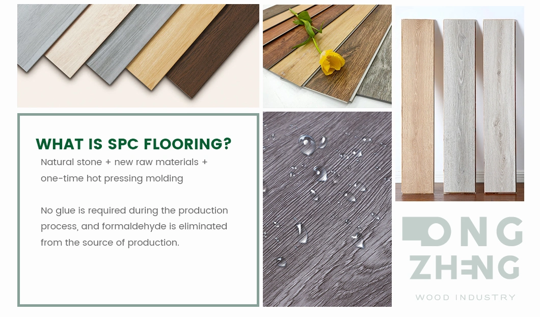 Ecofriendly Vinyl 4mm 180*1220mm PVC Wholesale Anti-Slip Spc Flooring