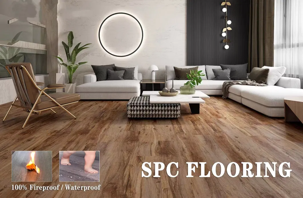 Wholesale Anti-Slip Spc Waterproof Vinyl Plank Flooring for Livingroom Floor 4mm Luxury Spc Floor Tile for Sale