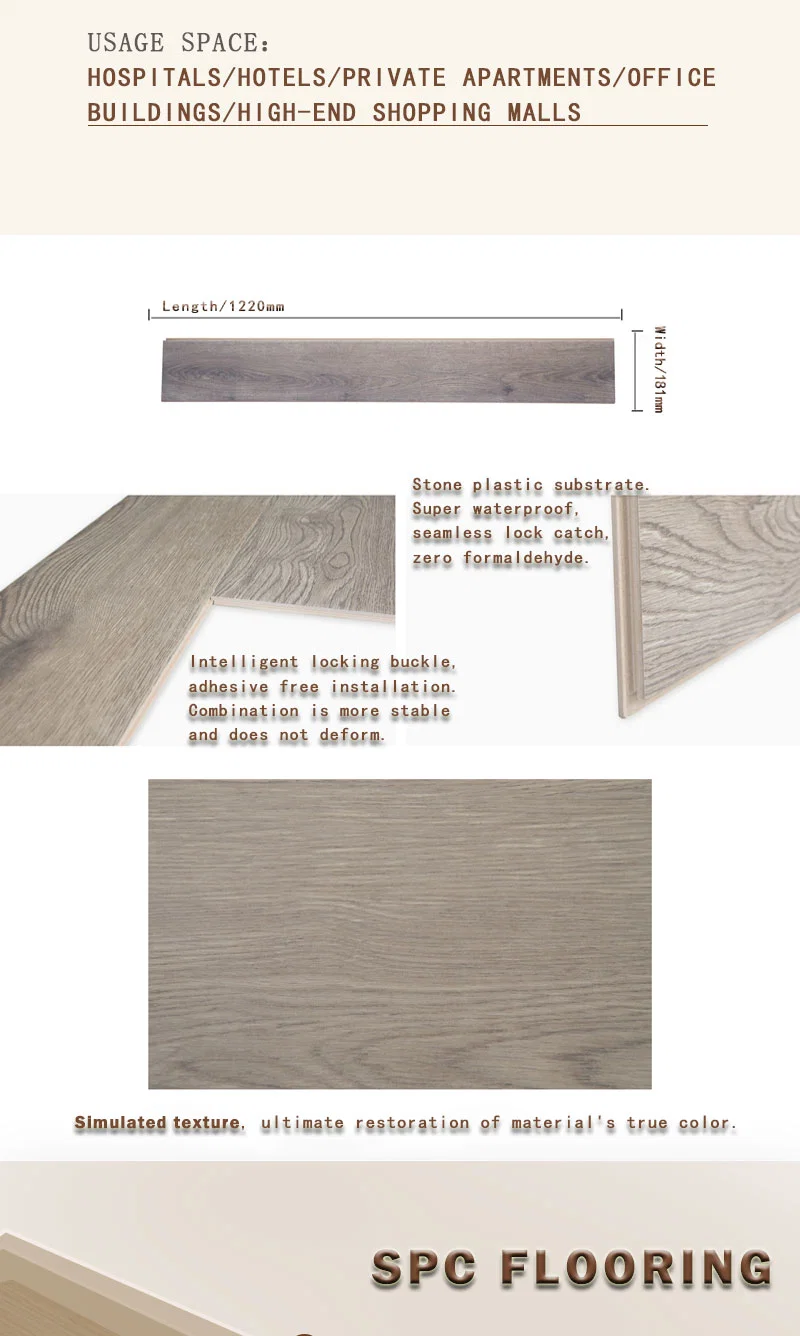 2023 Best-Selling Wear-Resistant, Anti-Skid, Waterproof, and Scratch Resistant PVC/Spc Flooring