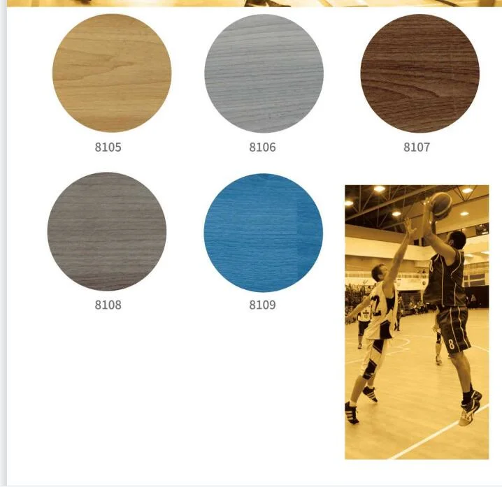 Basketball / Volleyball / Table Tennis Court Use PVC Sports Flooring