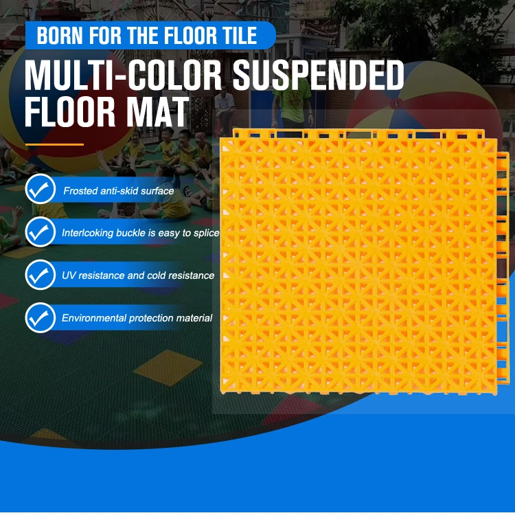 Interlocking Rot-Proof Vinyl Floor Tile for Outdoor Basketball Court