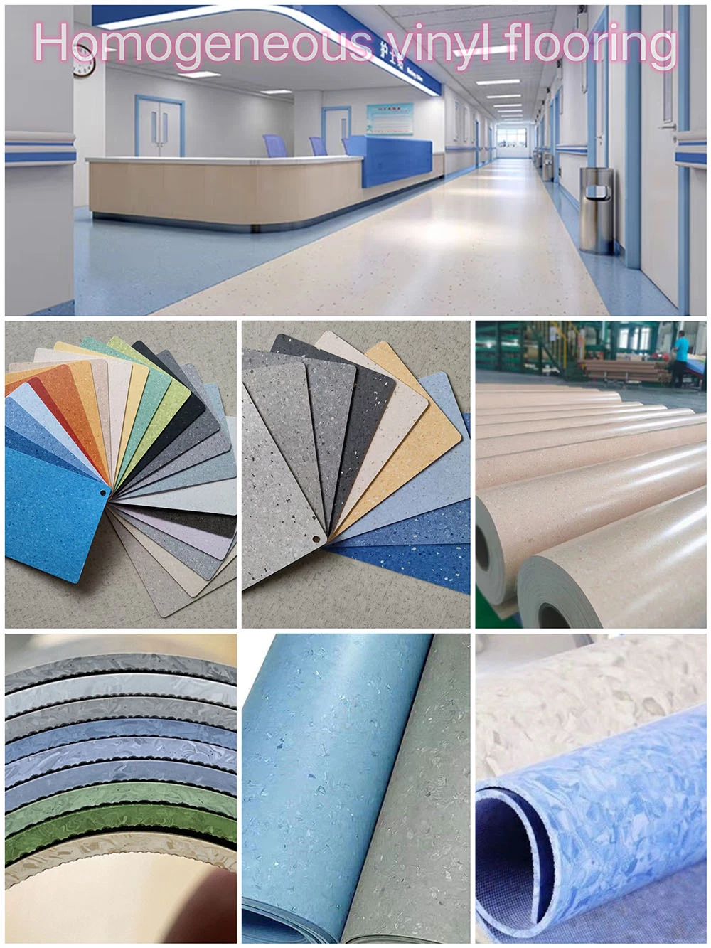 PVC Printed Flooring Customized Kindergarten Homogeneous Gym Corridor