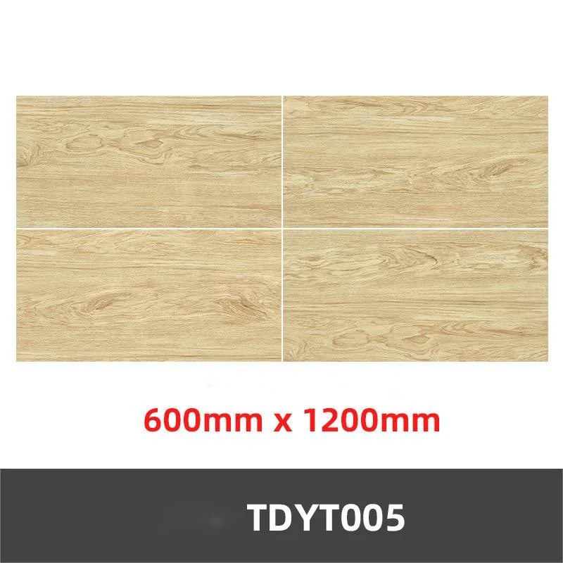 Factory Supply Light Beige Glossy Porcelainwood Tile Basement for Project