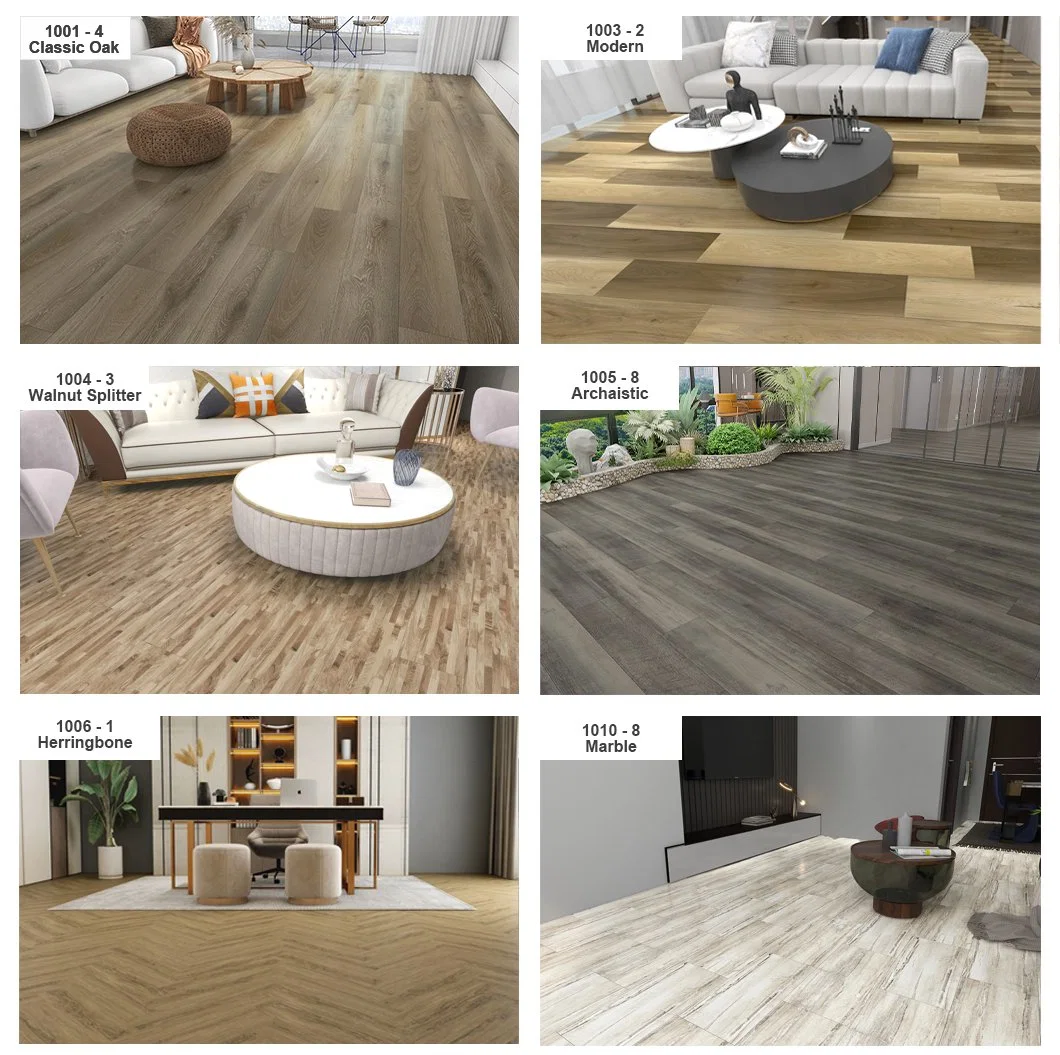 Home Decor UV Coating Dry Back Glued 1.5mm-3mm Herringbone Spc/PVC/Lvt/Plastic Luxury Vinyl Plank /Planks Wooden/Wood Parquet Floor /Flooring Tile /Tiles