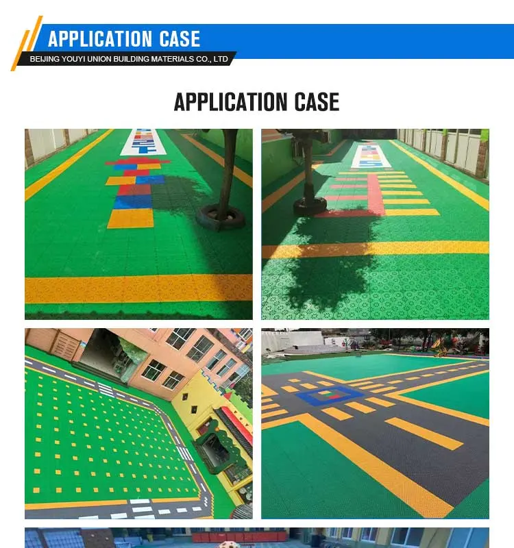 Versatile Interlocking Sports Floor Tiles Safety-Enhanced Arc-Perforated Design for Basketball, Tennis, and Playgrounds