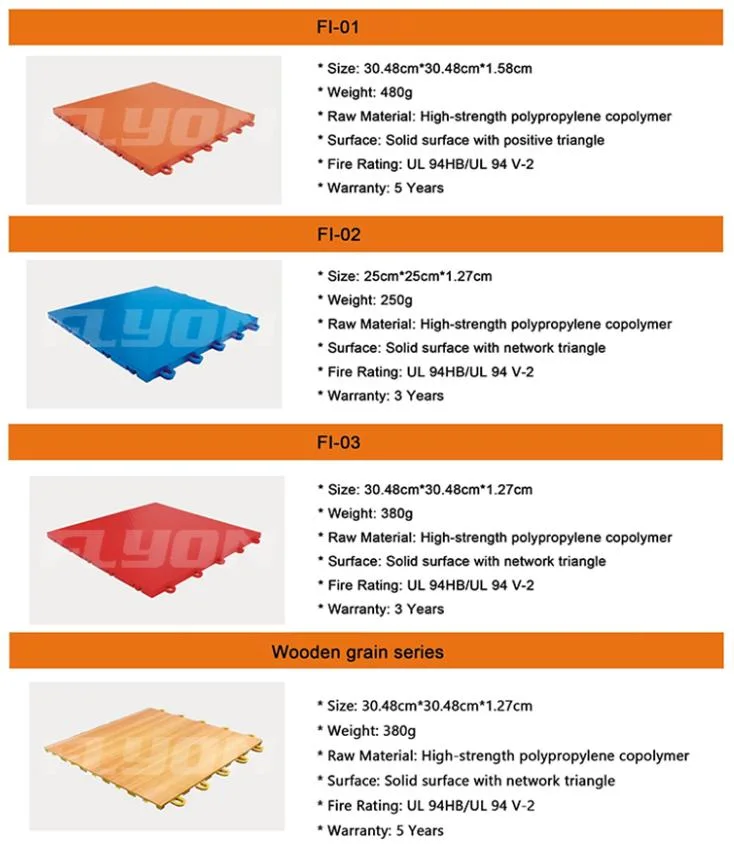 2024 China PP Interlocking Tiles Suitable for Outdoor Basketball and Tennis Sport Court Multi-Sport Court