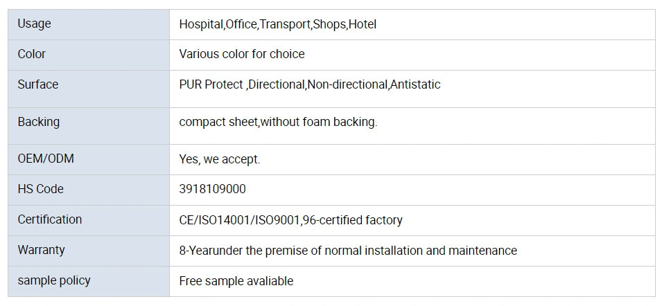 Anti Bacterial Plain Color Commercial Vinyl Hospital Floor PVC Rolls Homogeneous Vinyl Flooring