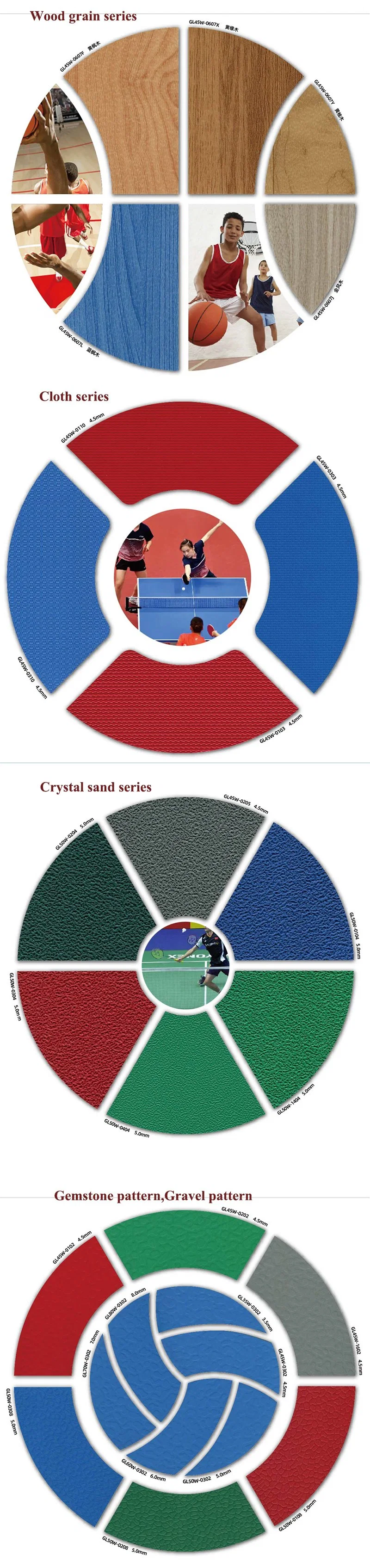 Wholesale Price Durable Non-Slip Vinyl PVC Floor Sports Flooring for Basketball Court