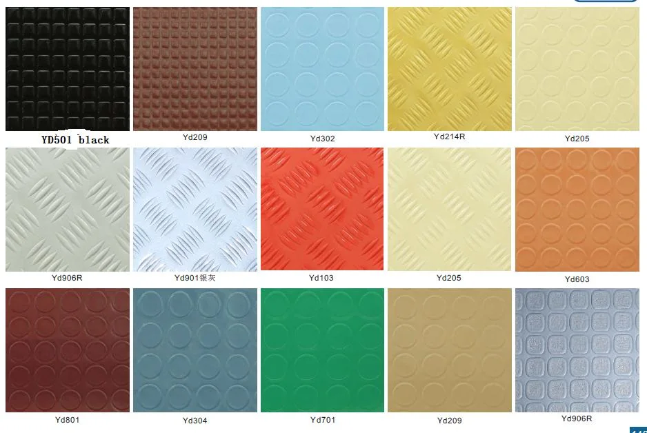 Factory Felt Back Anti Slip PVC Garage Vinyl Flooring in Roll for Floor Protect