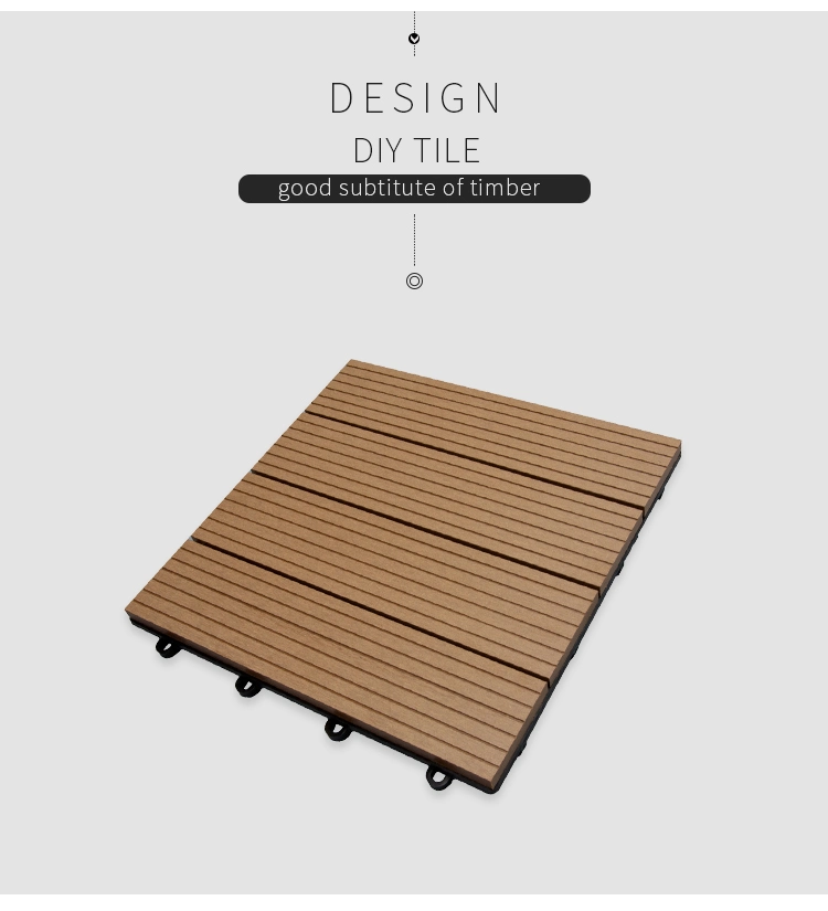 Wholesale Factory Hot Sale WPC Decking Tiles Outdoor Interlocking Wood Deck DIY Tiles