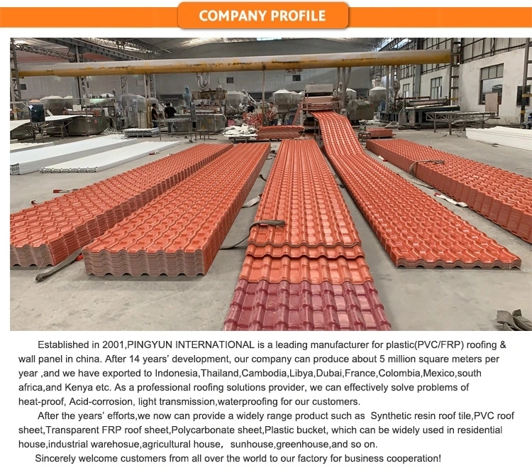 Outdoor PVC Roof Tile for Farm PVC Roof Sheet Building Material for Constructions Lightweight Parking Garage