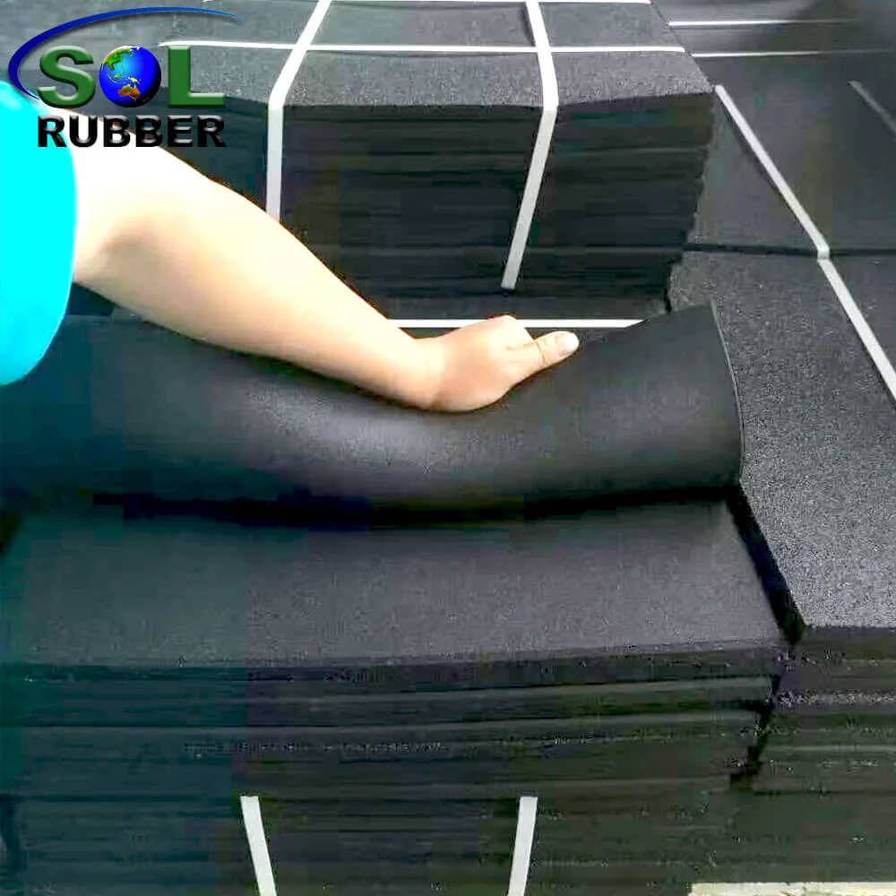 Sol Rubber Factory Price Wholesale Rubber Floor Mat Commercial Sports Exercise Interlocking Fitness Mats Gym Rubber Tiles Flooring