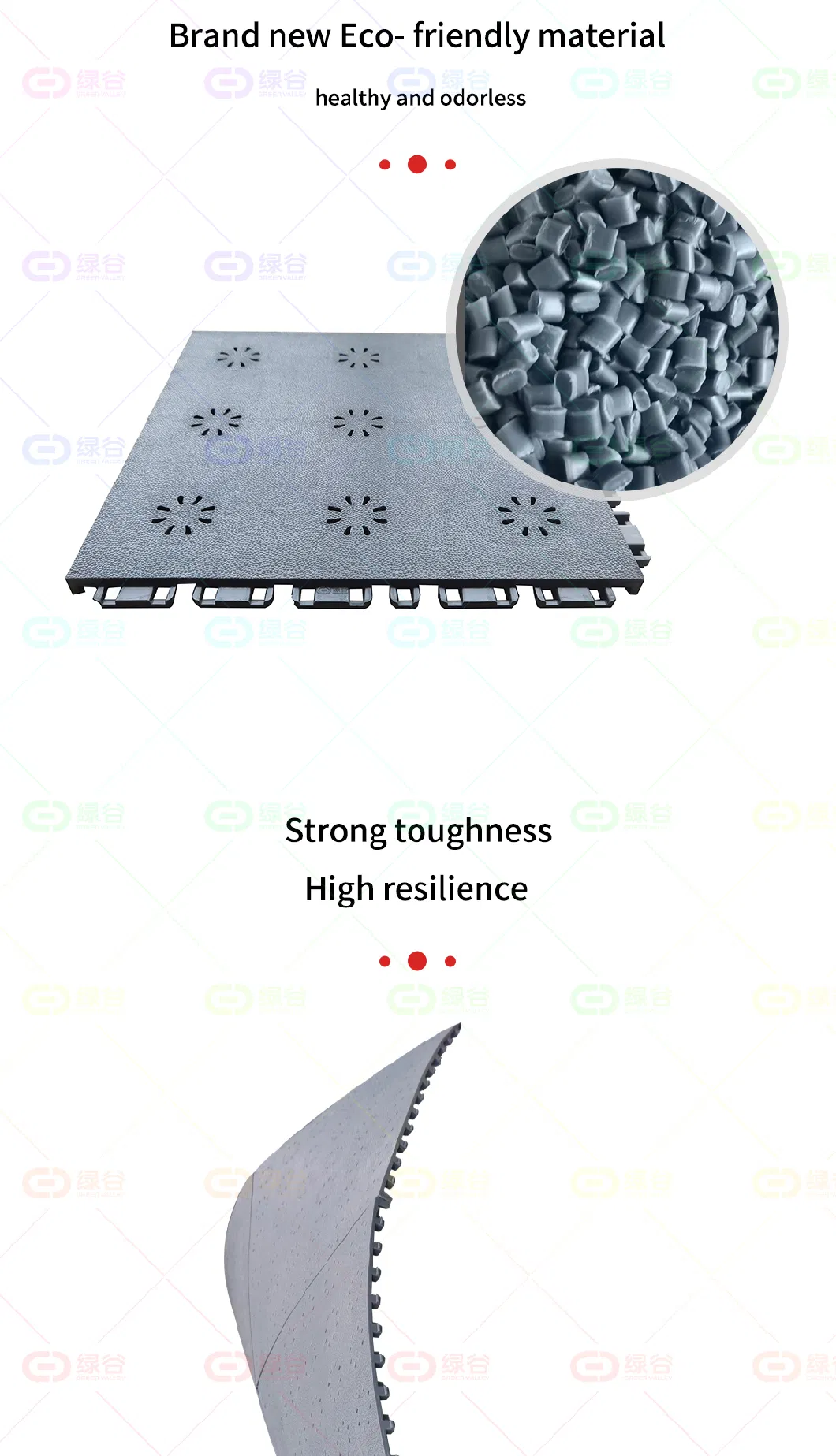 Outdoor Basketball Court High Quality PP Interlocking Tiles Sport Floor