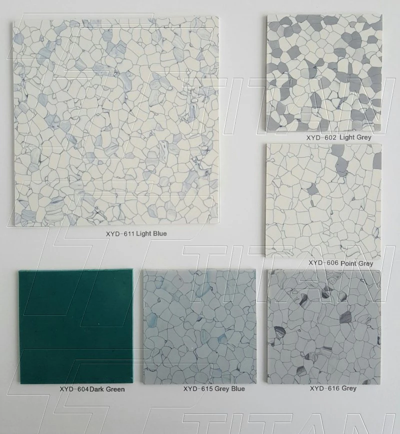 Anti-Static Homogenous PVC Vinyl Floor ESD Tiles for Electronic Factory