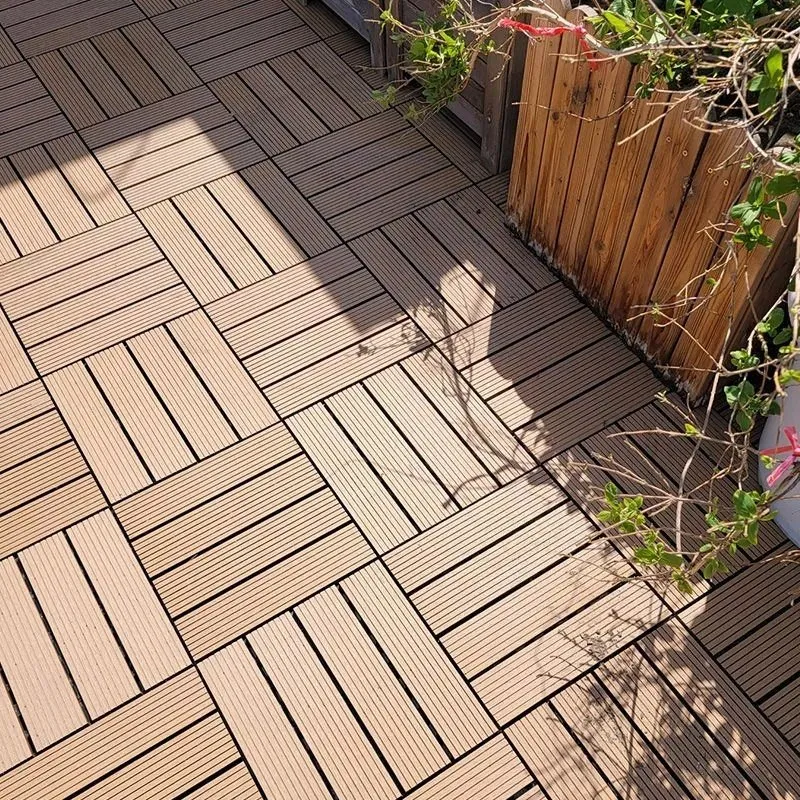 Interlocking Outdoor Decking Tiles 300*300mm DIY WPC Tiles