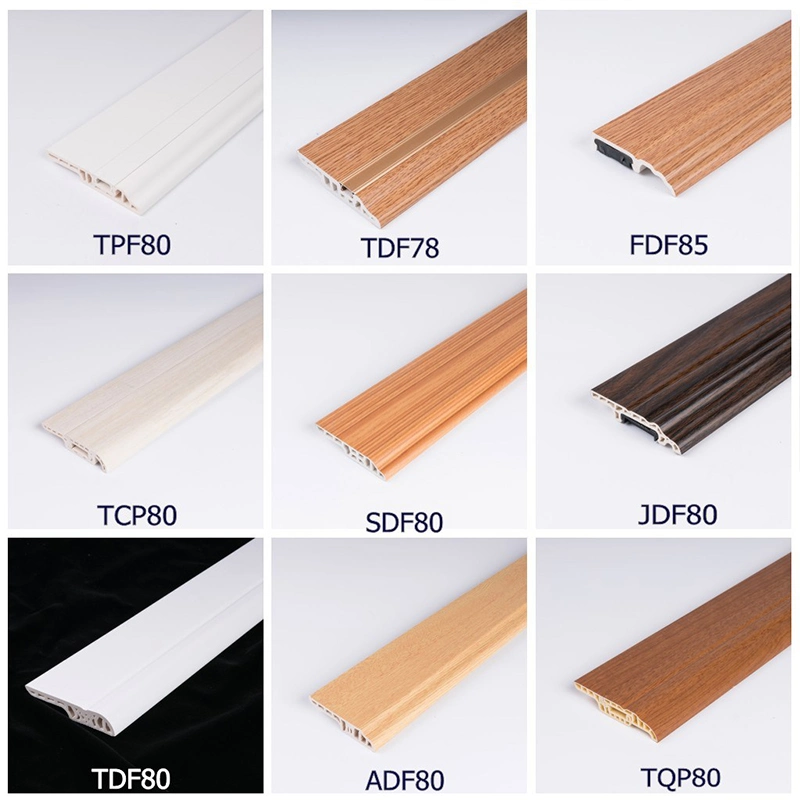 China Manufacturer OEM Waterproof 60mm PVC Flooring Skirting Boards for Decoration