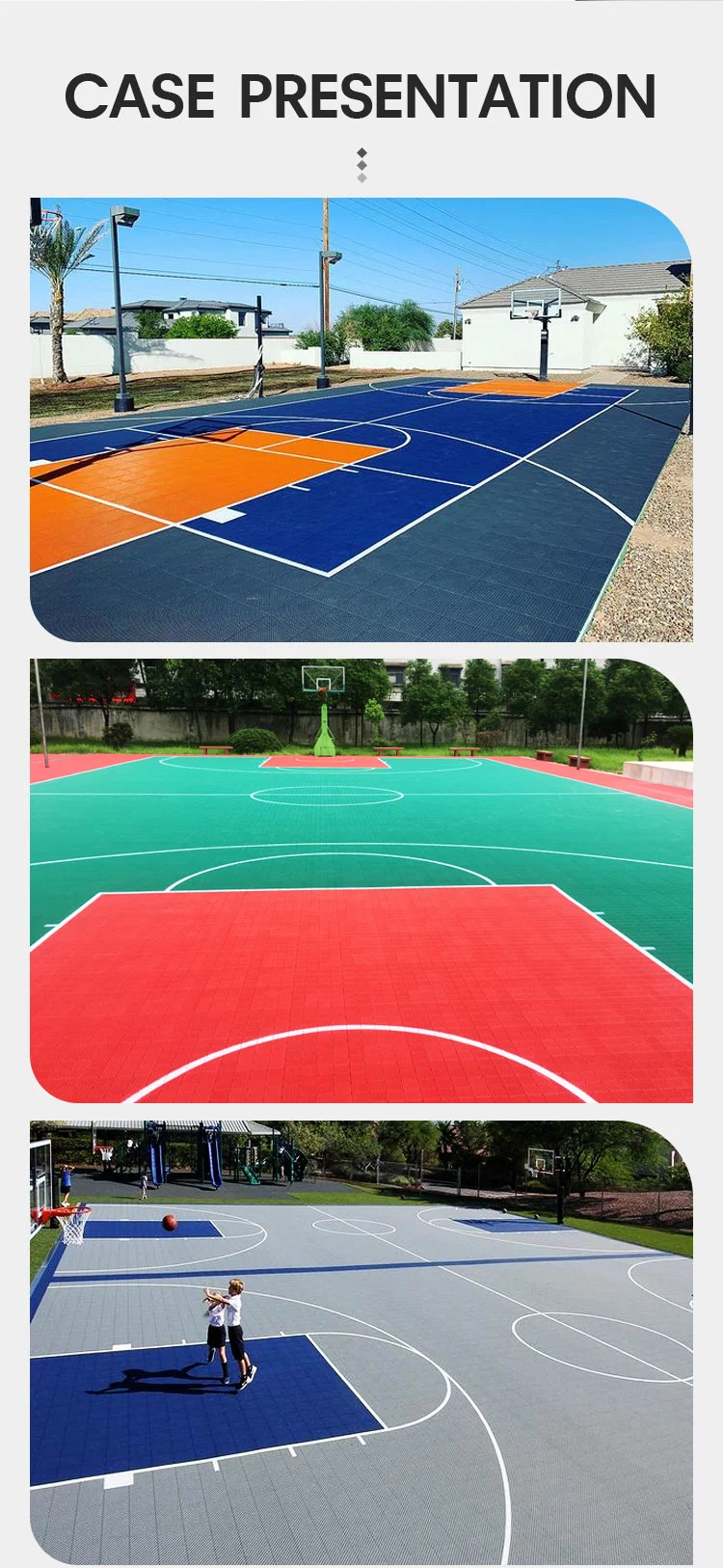 Eco-Friendly Outdoor Multi Plastic Game Court Flooring for Shuffleboard Court