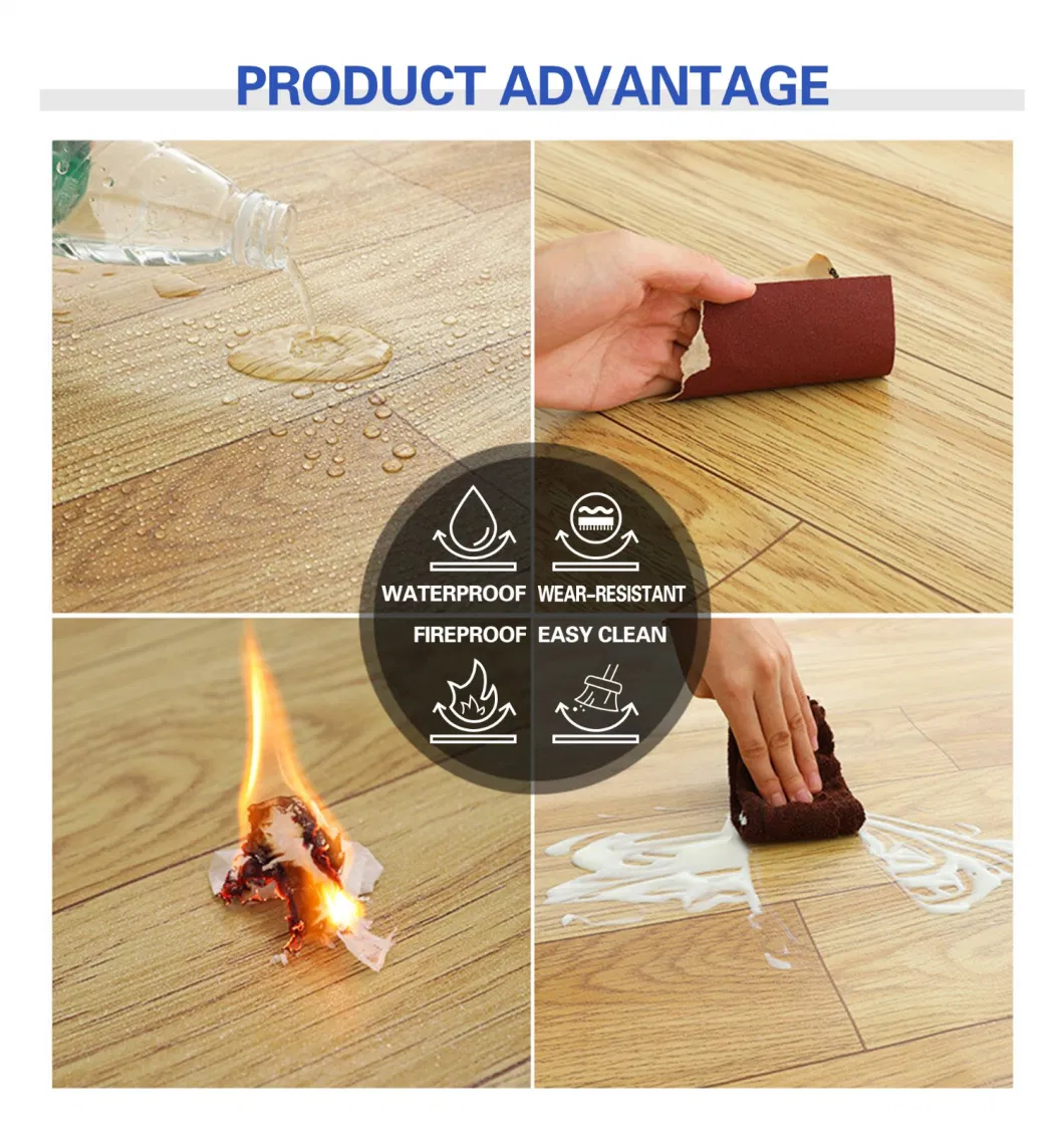 Good Quality Factory Directly Anti-Slip Waterproof Interlocking Click Wooden Spc PVC Vinyl Flooring