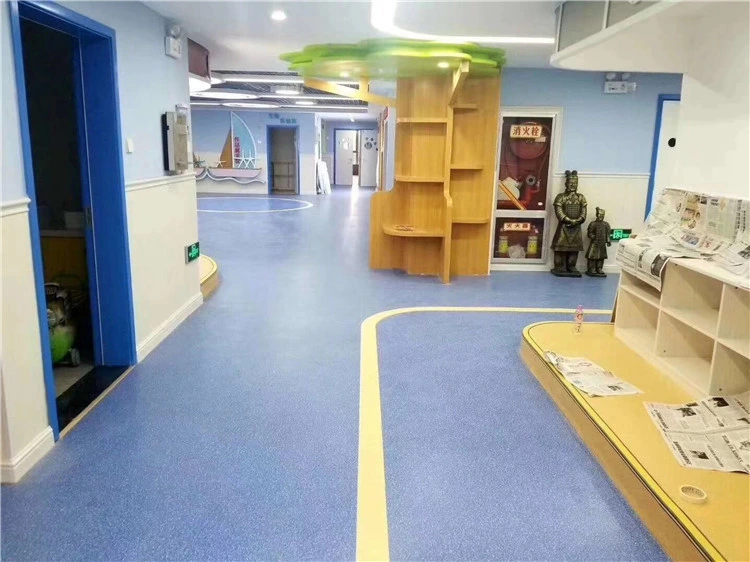 Anti-Bacterial PVC Vinyl Flooring Homogeneous Vinyl Flooring Sheet for Hospitals