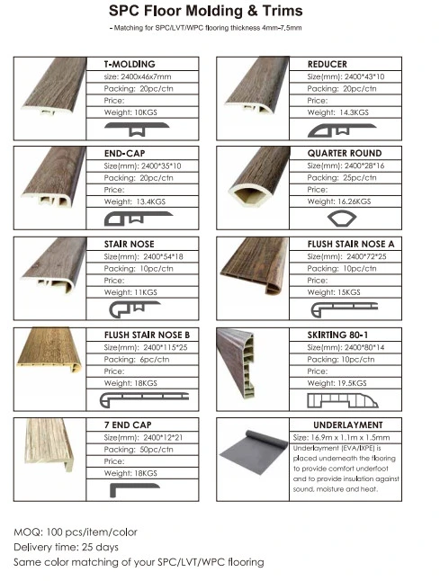 Chinese Supplier 5mm Anti Slip Lvt PVC Vinyl Flooring Spc Flooring