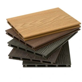 Consmos Outdoor Flooring Wood Plastic Material Stone Composite Board Timber Decking Patio Tiles165*25mm