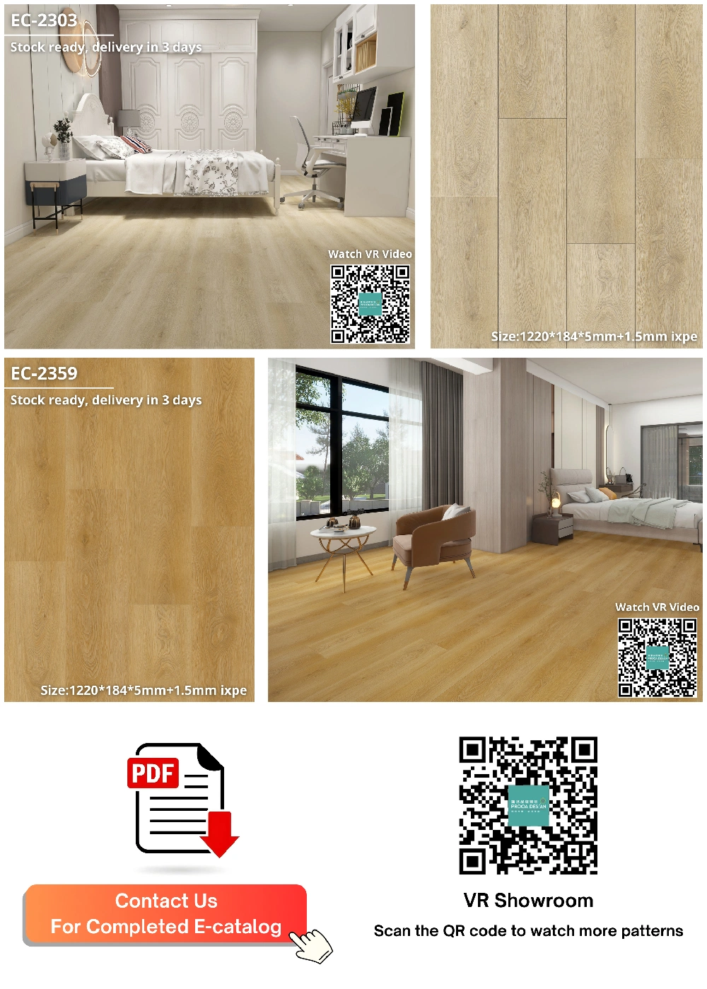 China Manufacturer Waterproof Click PVC/Plastic Vinyl Plank UV Coating Spc Bamboo Flooring