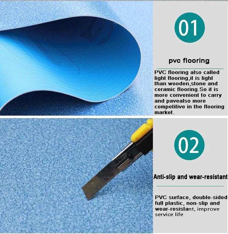 Wholesale Fire Resistant Waterproof Eco- Friendly Vinyl PVC Flooring