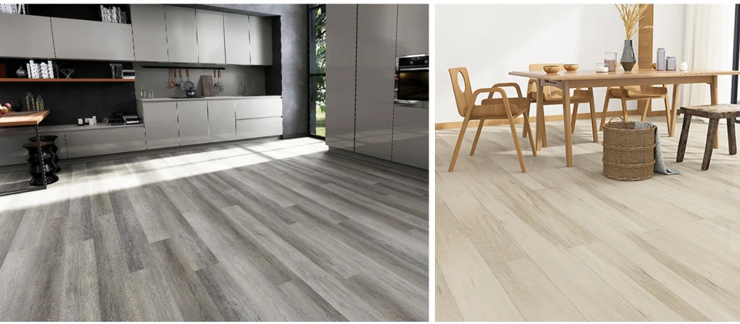 Auuan Interlocking Wood Flooring Vinyl Spc Wooden Floor Tiles for House Decoration