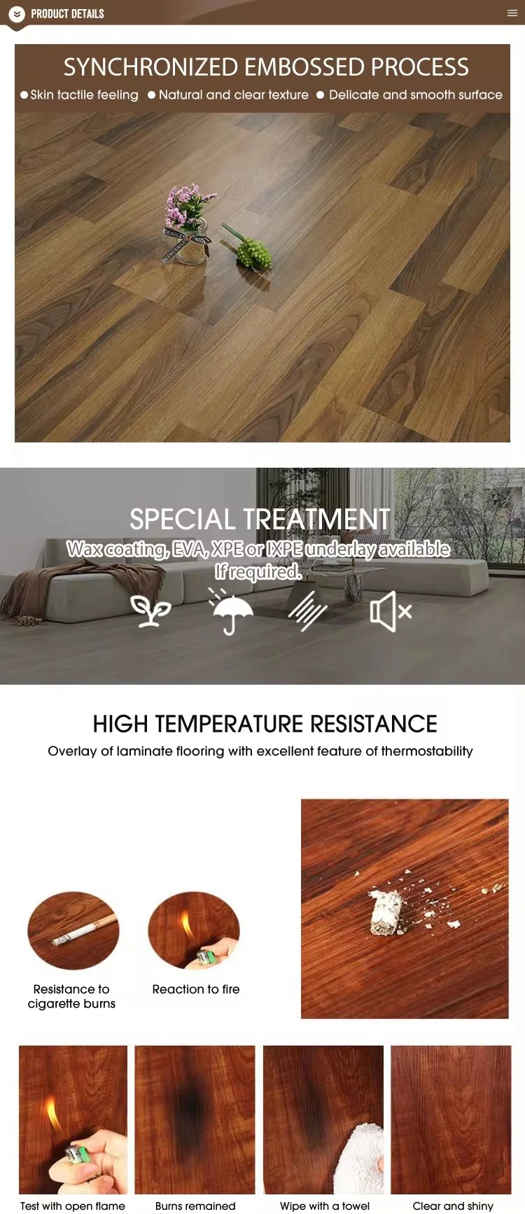 Luxury Vinyl Plank Laminate Vinyl Flooring Interlocking Plastic Floor Tiles