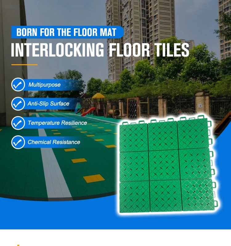 High Durability Interlocking Sports Flooring - Anti-Slip Surface