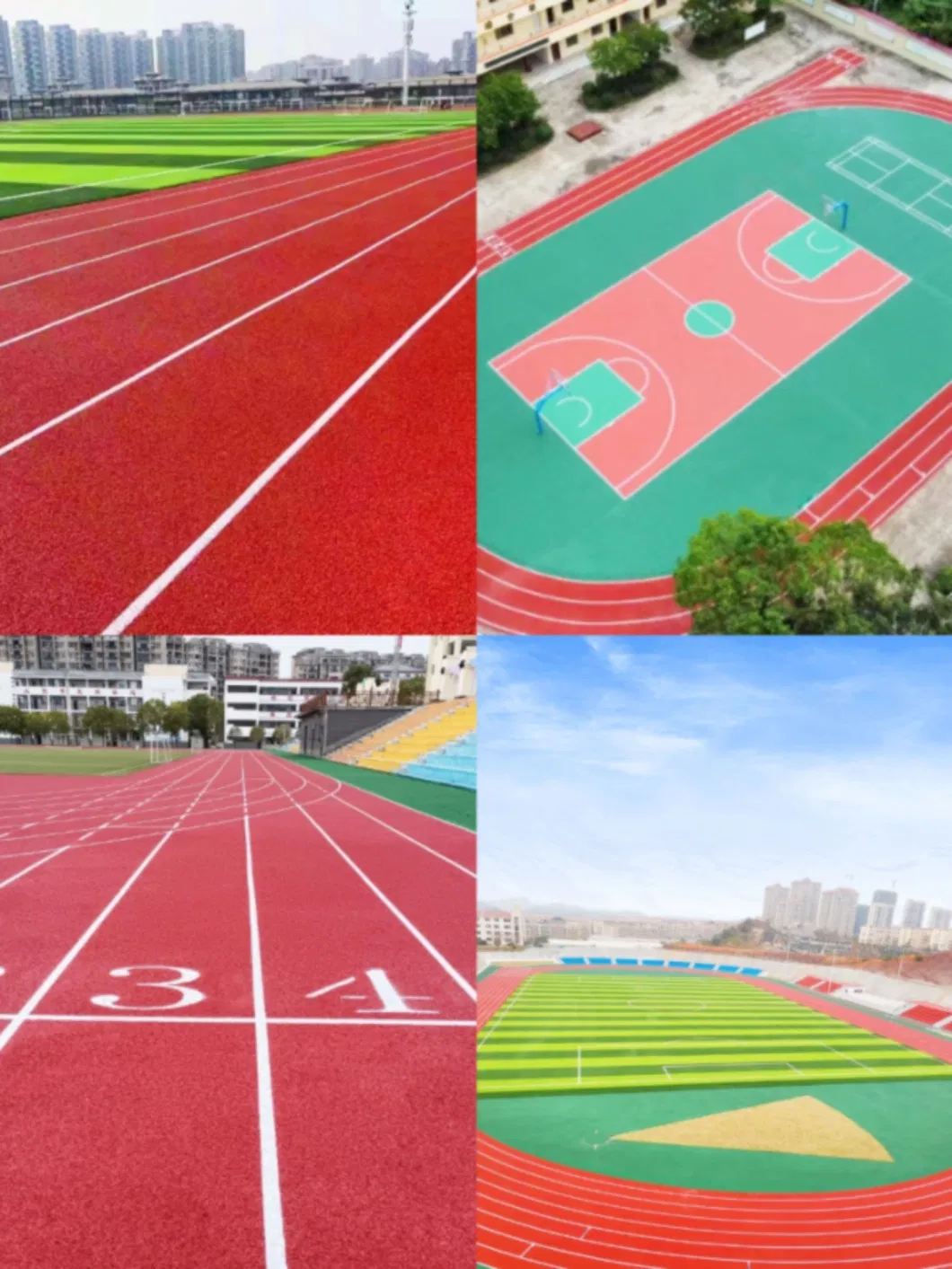 Composite Athletic Track Shock Absorbing Flooring Playground