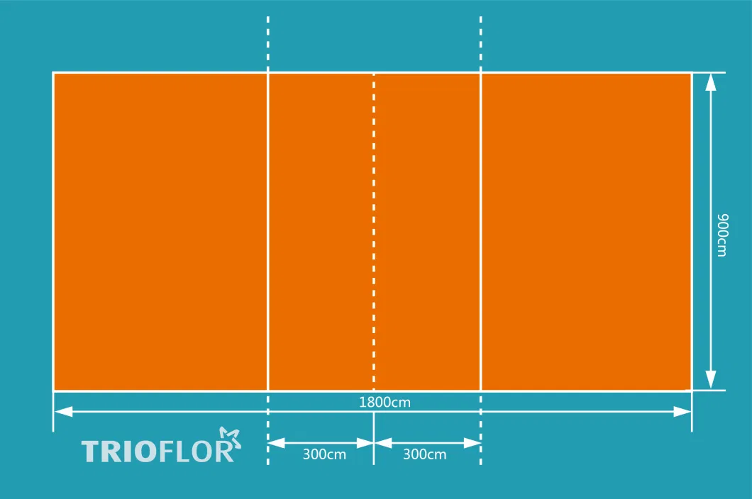 Factory Sale 5mm Thickness Table Tennis Court Sports PVC Flooring