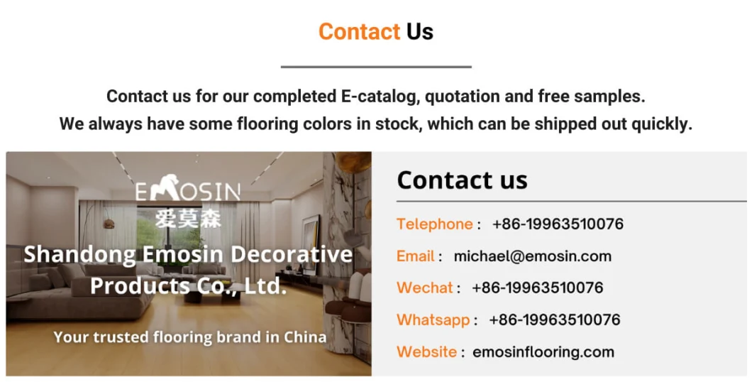 Waterproof Home Decoration PVC/WPC/Spc/Lvt/Laminate/Composite Parquet Floating Floor Fiberboard/Plastic/Vinyl Board China Manufacturer Factory