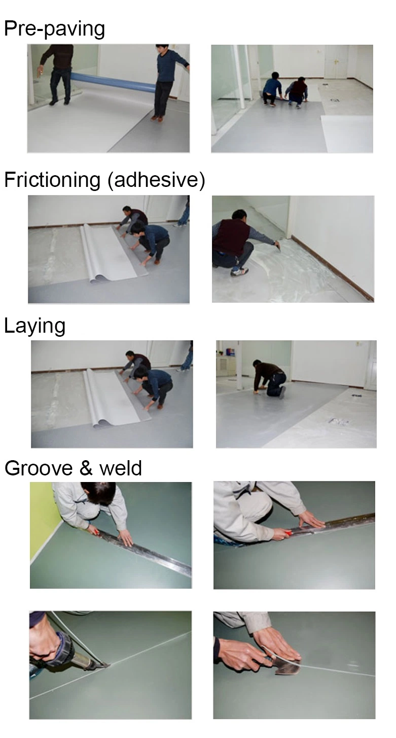 Low Price Wholesale Roll Vinyl Flooring PVC Homogeneous Vinyl Hospital Flooring/Roll/Sheet Price