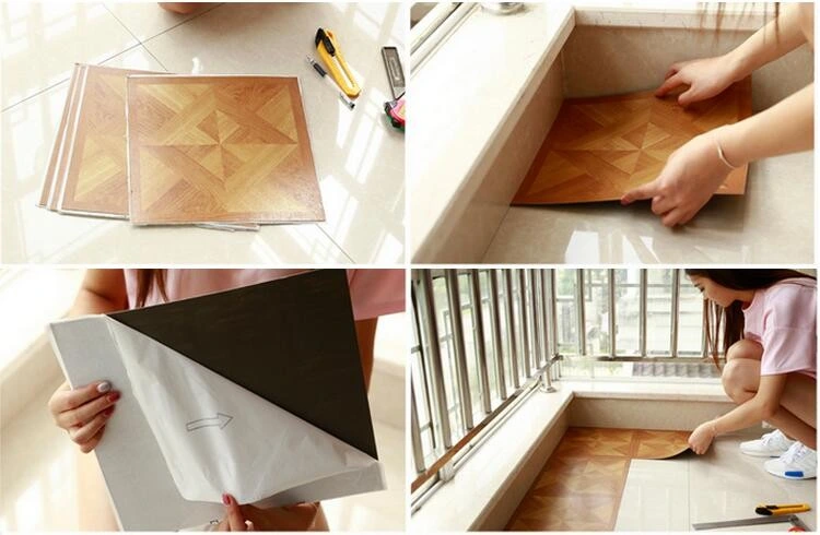 Waterproof Self Adhesive Flooring Non-Slip Cheap PVC Vinyl Floor