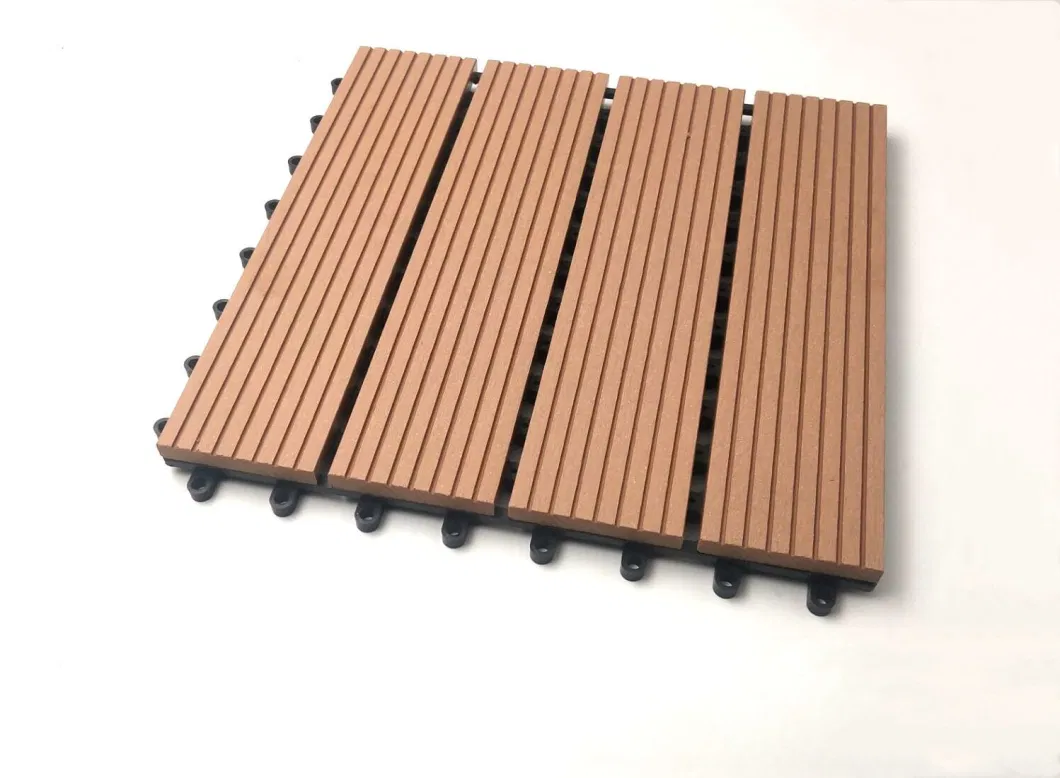 Interlocking Outdoor Decking Tiles 300*300mm DIY WPC Tiles